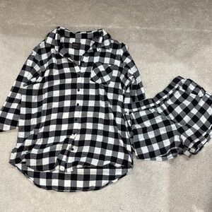 free press Black & White Pajama Set size large